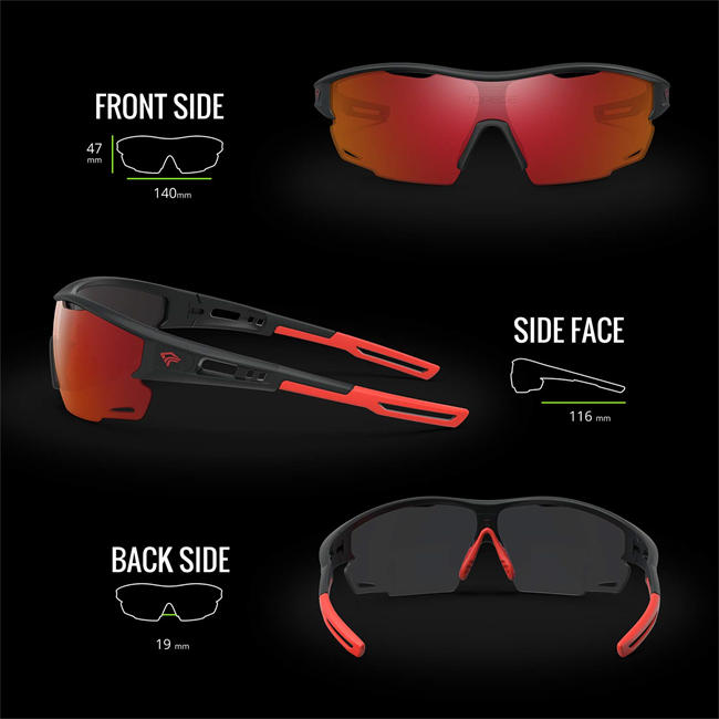 TOREGE Polarized Sports Sunglasses for Men Women Running Fishing Cycling Driving Glasses TR21